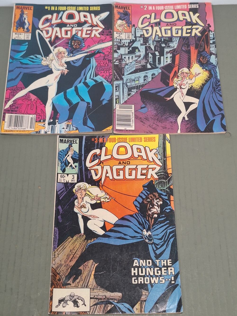 Cloak and Dagger 1 2 3 Marvel 1983 Limited Series Comic Lot VG-VG+